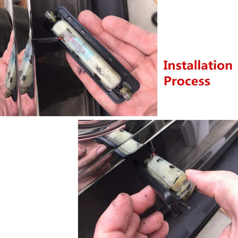 DEF غطاء زر تحرير مقبض باب صندوق السيارة الخلفي لسيارات بريوس أفالون سيكويا كامري 4رانر سيينا سايون 84905-47010 84840-21010 926-098 84840-47020 (أسود) - Image 3